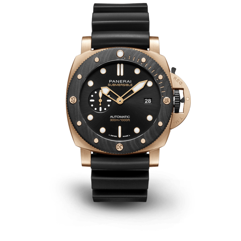 Submersible Black QuarantaQuattro Goldtechβ’ OroCarbo 44mm