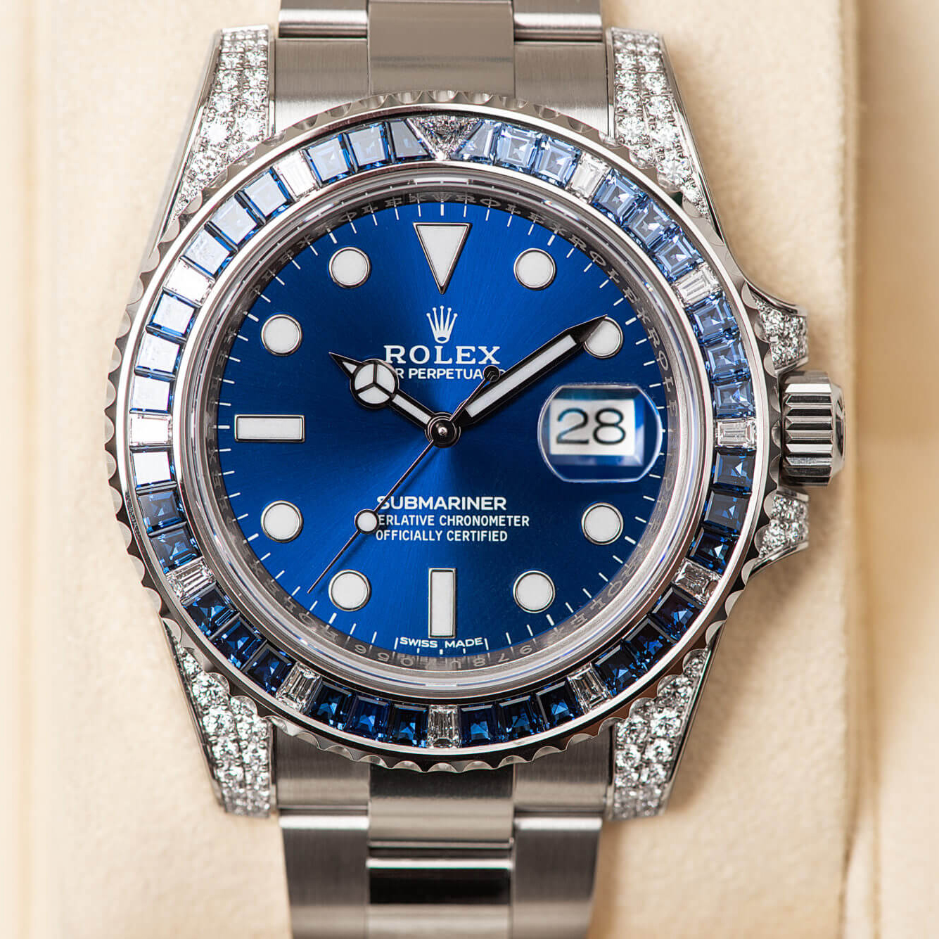 Rolex Submariner Date 18K White Gold Diamonds 116659 SABR