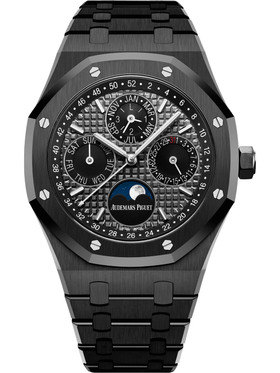 AP Royal Oak Black Steel Watch 41mm