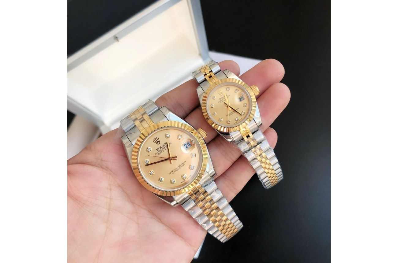 Rolex Datejust 36/28mm RG/SS Jub Gold/Dial