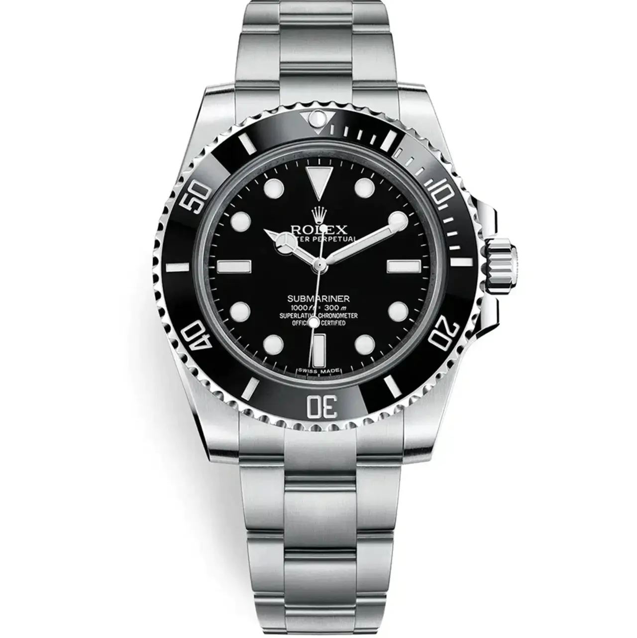 Rolex Submariner No Date Diver Watch Black Dial 40mm 114060-0002