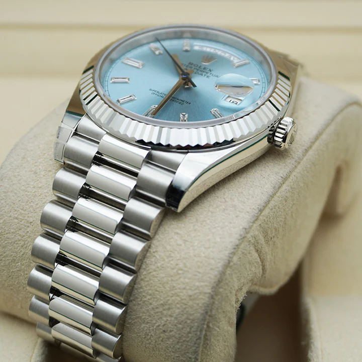 Rolex Day-Date 40 Platinum Ice-Blue Diamond Dial Men's Watch M228236-0006