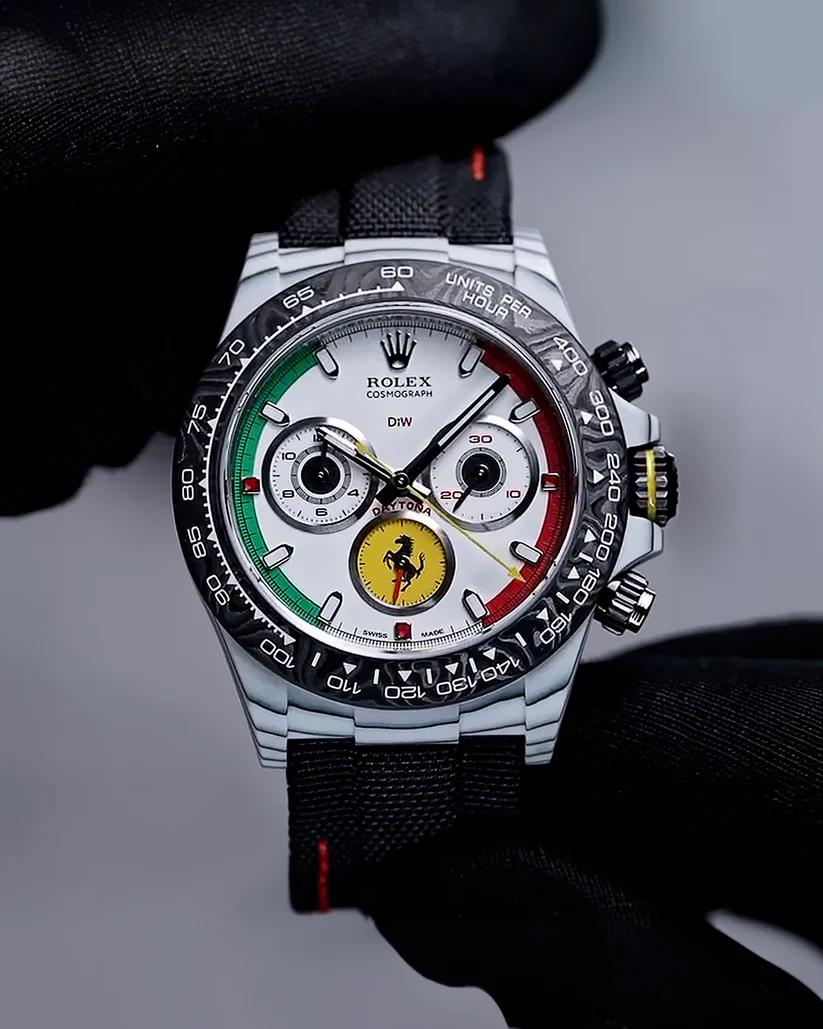 DiW Rolex Daytona FERRARI WATCH CarboQuartz