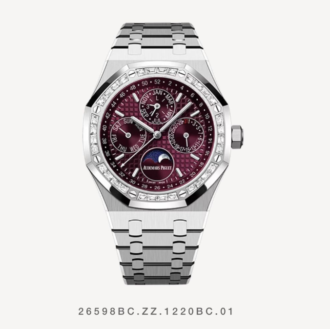 AP Royal Oak Diamond Set Steel Watch 41mm Pink Dial