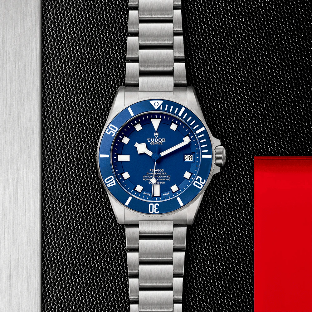 Pelagos 42mm Blue Dial & Ceramic Bezel Men's Titanium Automatic Watch