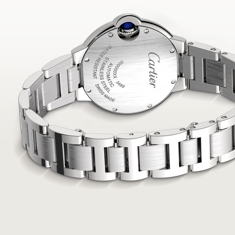 Ballon Bleu de Cartier watch Silver guilloché dial 33 mm