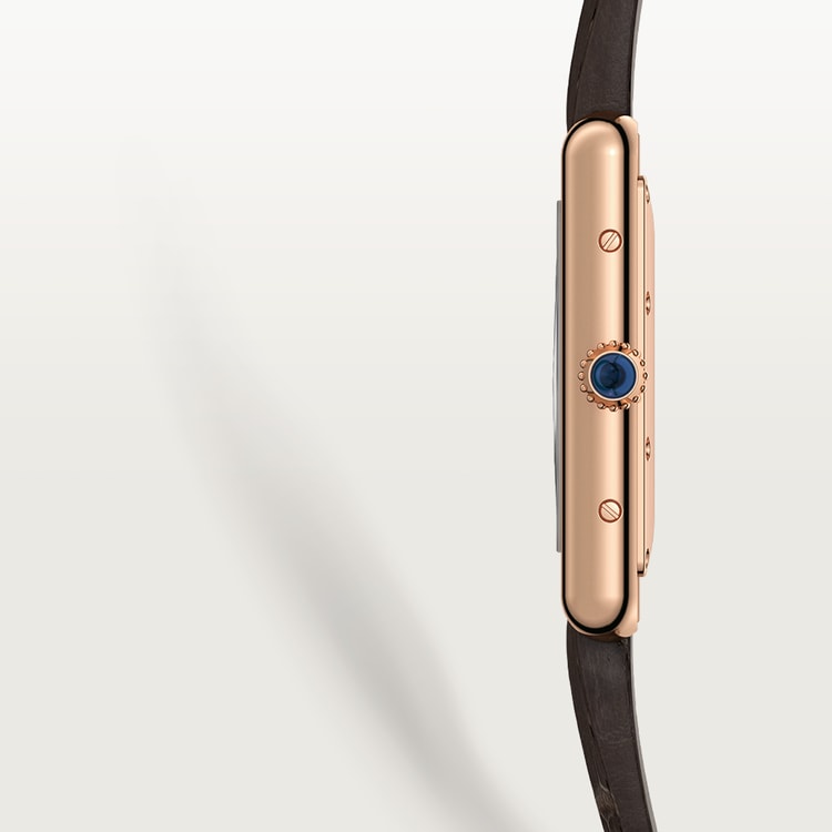 Tank Louis Cartier watch Large model Silvered beaded dial 33.7 mm