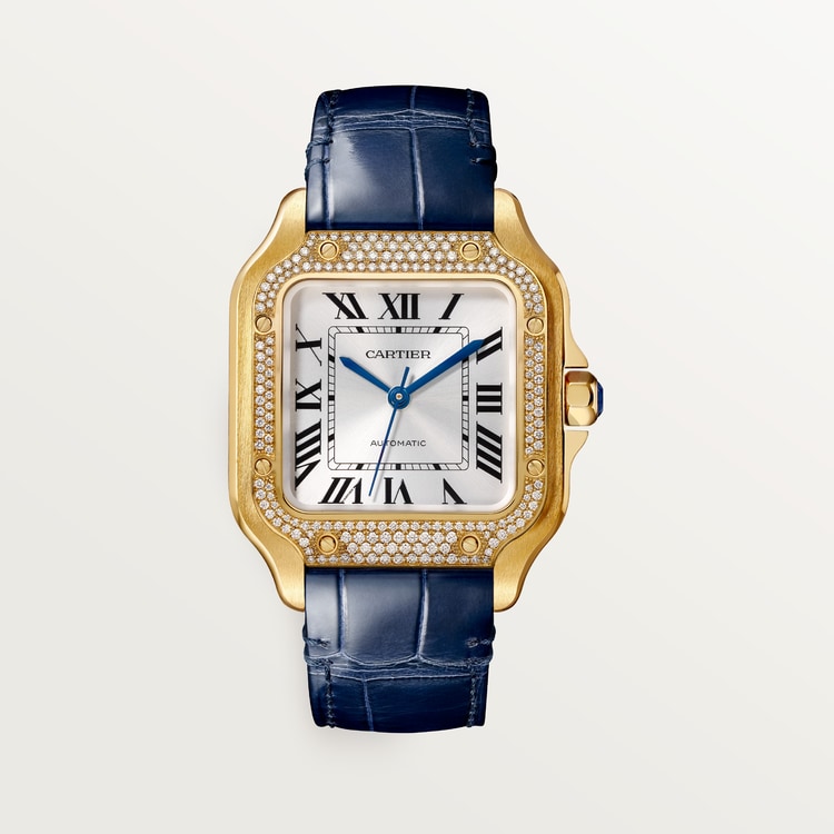 Santos de Cartier watch Medium model Sunray-effect dial 35.1 mm