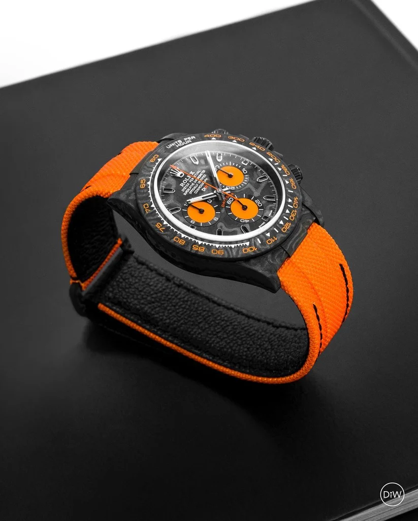 Rolex DiW Carbon Daytona Orange Edition