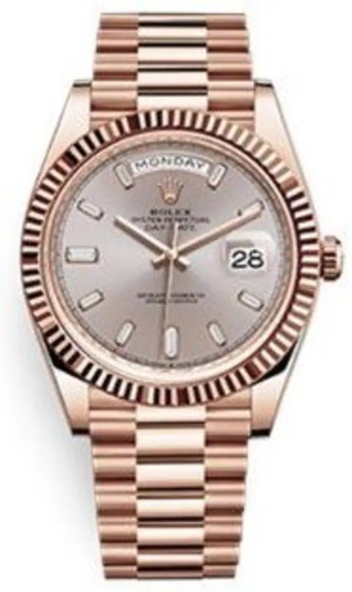 Rolex Day-Date 40 Everose Gold Sundust Diamond Dial Men's Watch M228235-0004