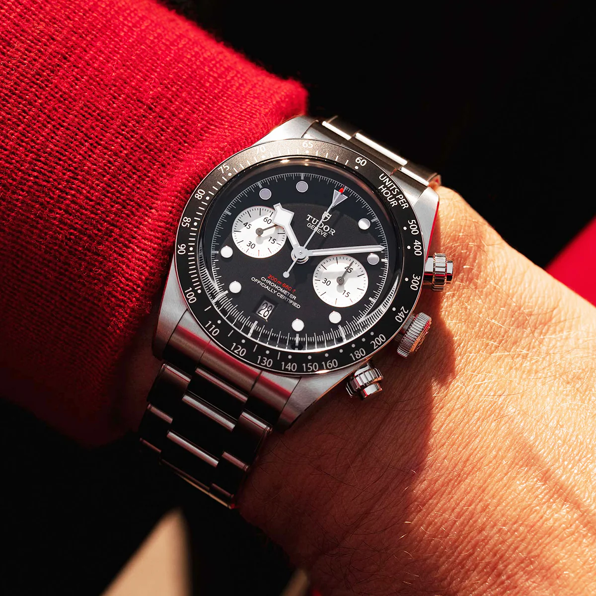 Black Bay Chrono 41mm Black/Silver Dial Men's Automatic Bracelet Watch