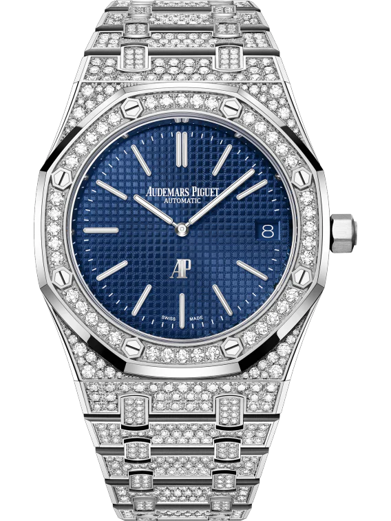 ROYAL OAK Blue Dial White Gold Bracelet