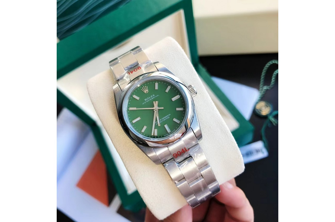Rolex Oyster Perpetual 31/41mm SS/SS Green/Stk
