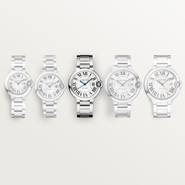 Ballon Bleu de Cartier watch Silver guilloché dial 36 mm