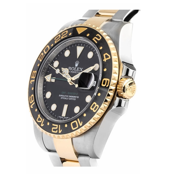 Rolex GMT Master II Two Tone Black Dial 40mm 116713LN-0001