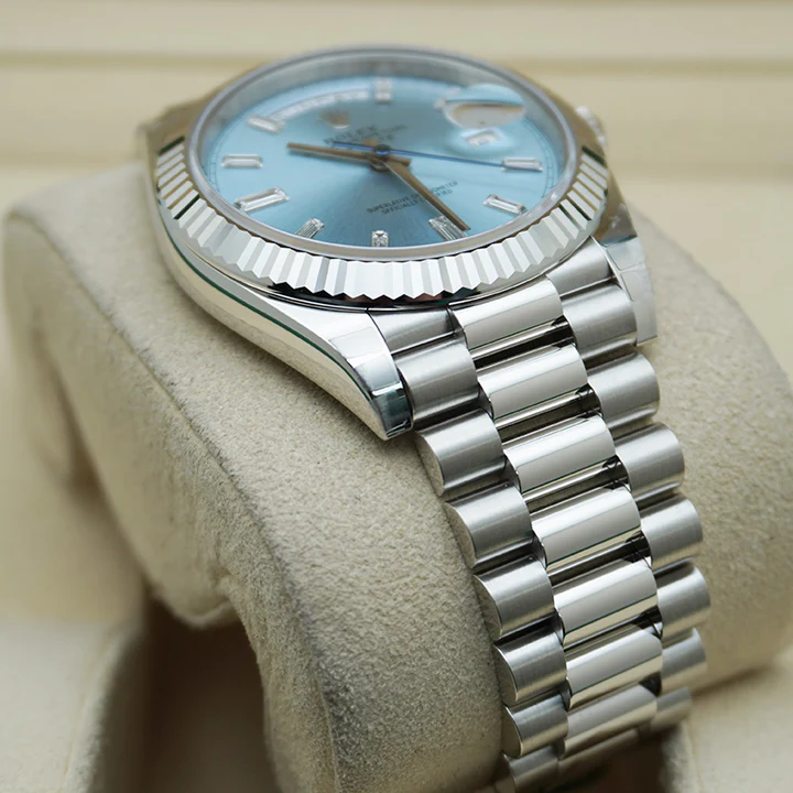 Rolex Day-Date 40 Platinum Ice-Blue Diamond Dial Men's Watch M228236-0006