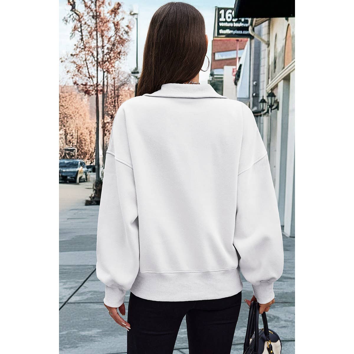 Drop Shoulder Zipper Loose Fit Pockets Hoodie - BBHGWM
