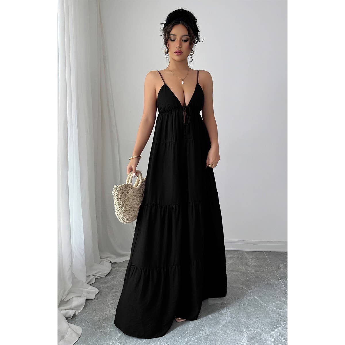 Sleeveless Elegant Suspender Aline Maxi Dress - BBHGWM