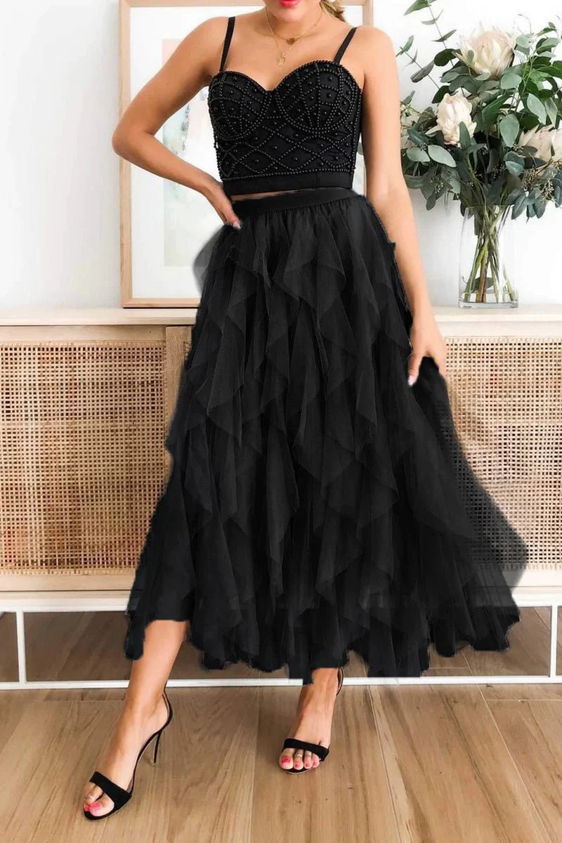 A-line Long Tulle Skirts - BBHGWM