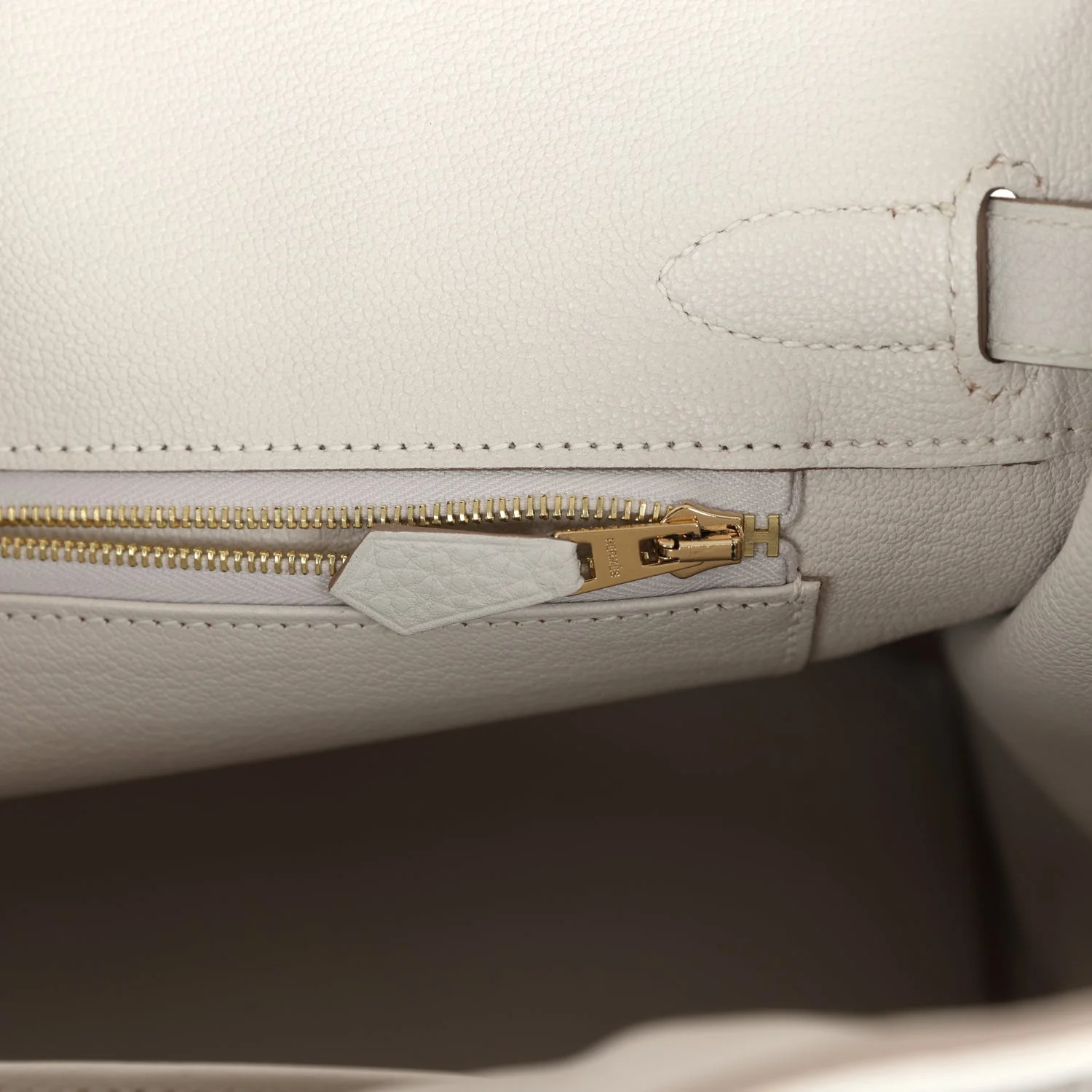 Replicate Hermes Birkin 30 Gris Perle Togo Gold Hardware(1:1 replica)