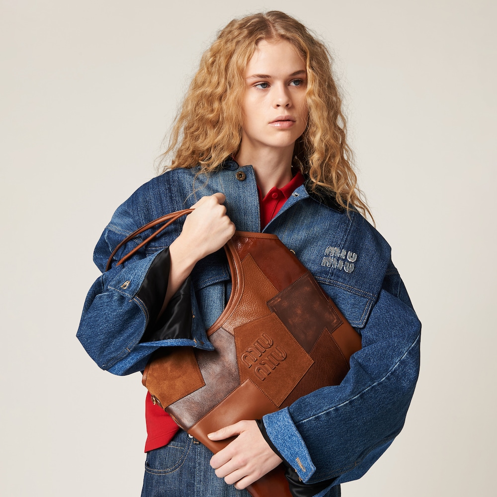 Replicate IVY leather patchwork bag(1:1 replica)