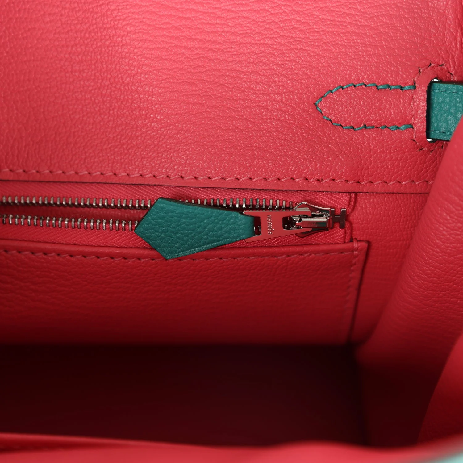 Replicate Hermes Birkin 25 Vert Verone Verso Novillo Palladium Hardware(1:1 replica)