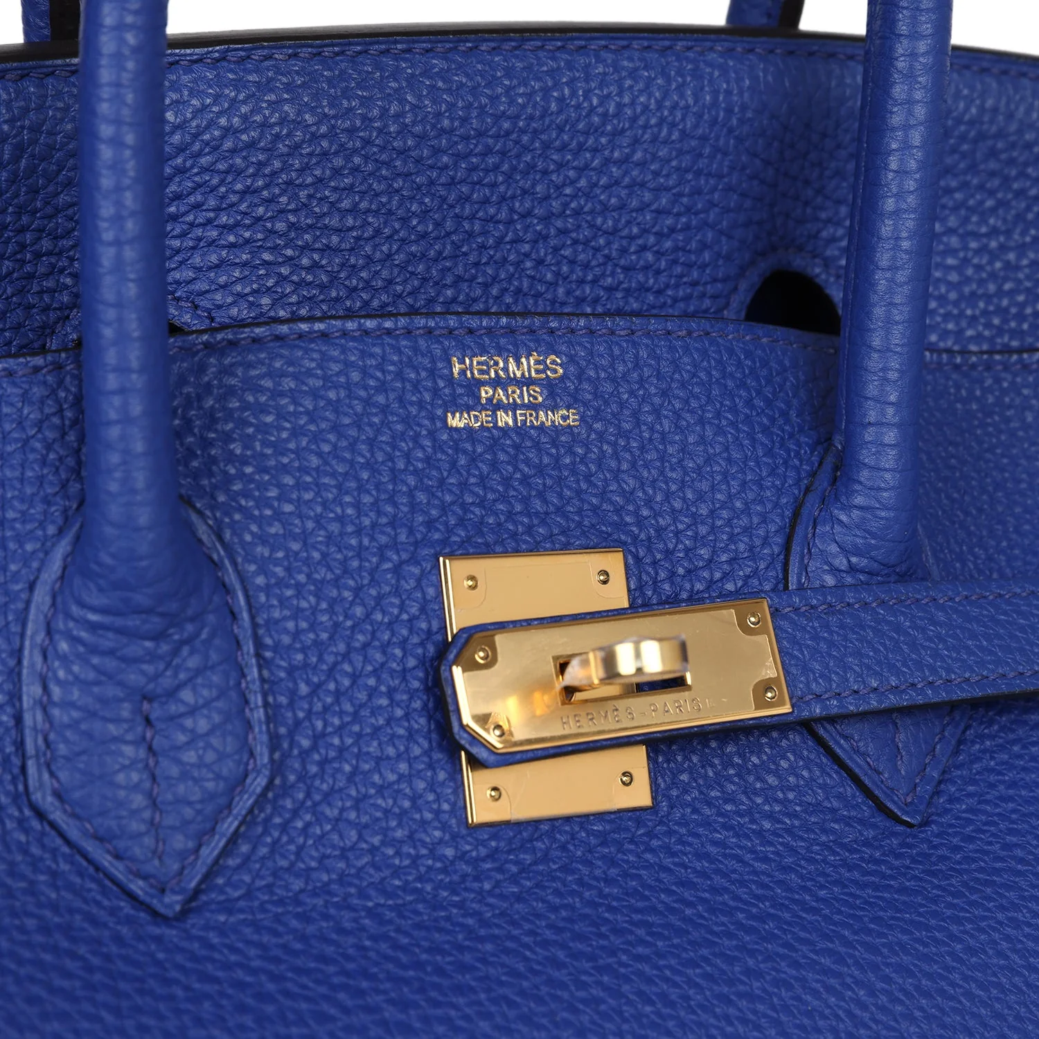 Replicate Hermes Birkin 35 Bleu Electric Togo Gold Hardware(1:1 replica)