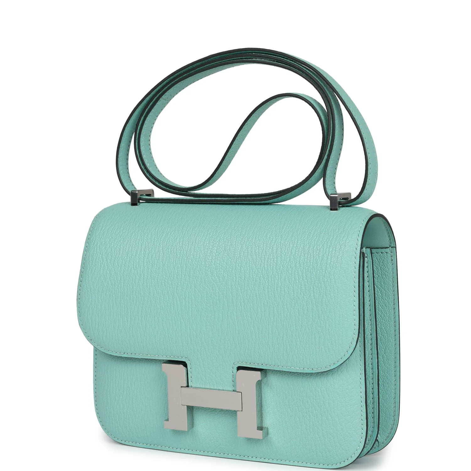Replicate Hermes Constance 18 Aqua Chevre Palladium Hardware(1:1 replica)