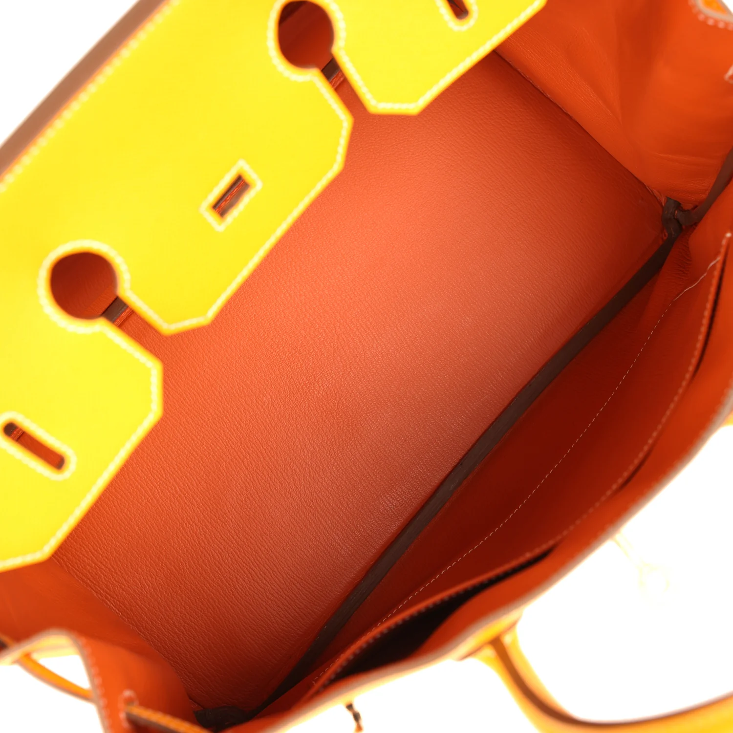 Replicate Hermes Birkin 35 Jaune D'or Candy Epsom Permabrass Hardware(1:1 replica)