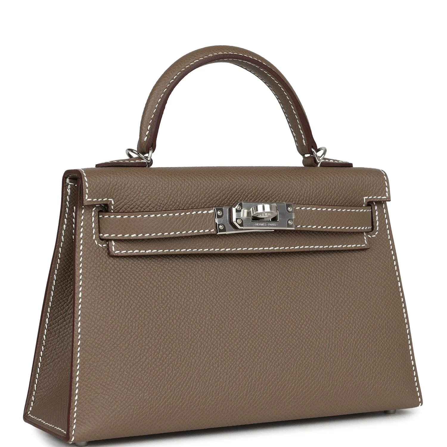 Replicate Hermes Kelly Sellier 20 Etoupe Epsom Palladium Hardware(1:1 replica)