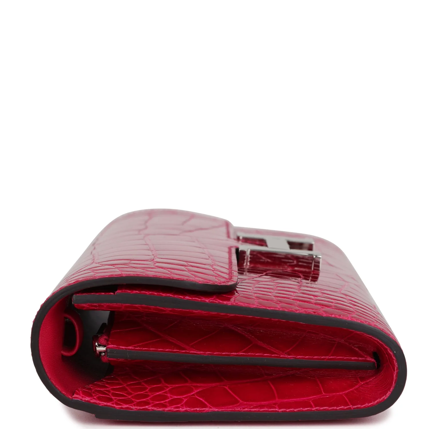 Replicate Hermes Constance Wallet To Go Rose Mexico Shiny Alligator Palladium Hardware(1:1 replica)