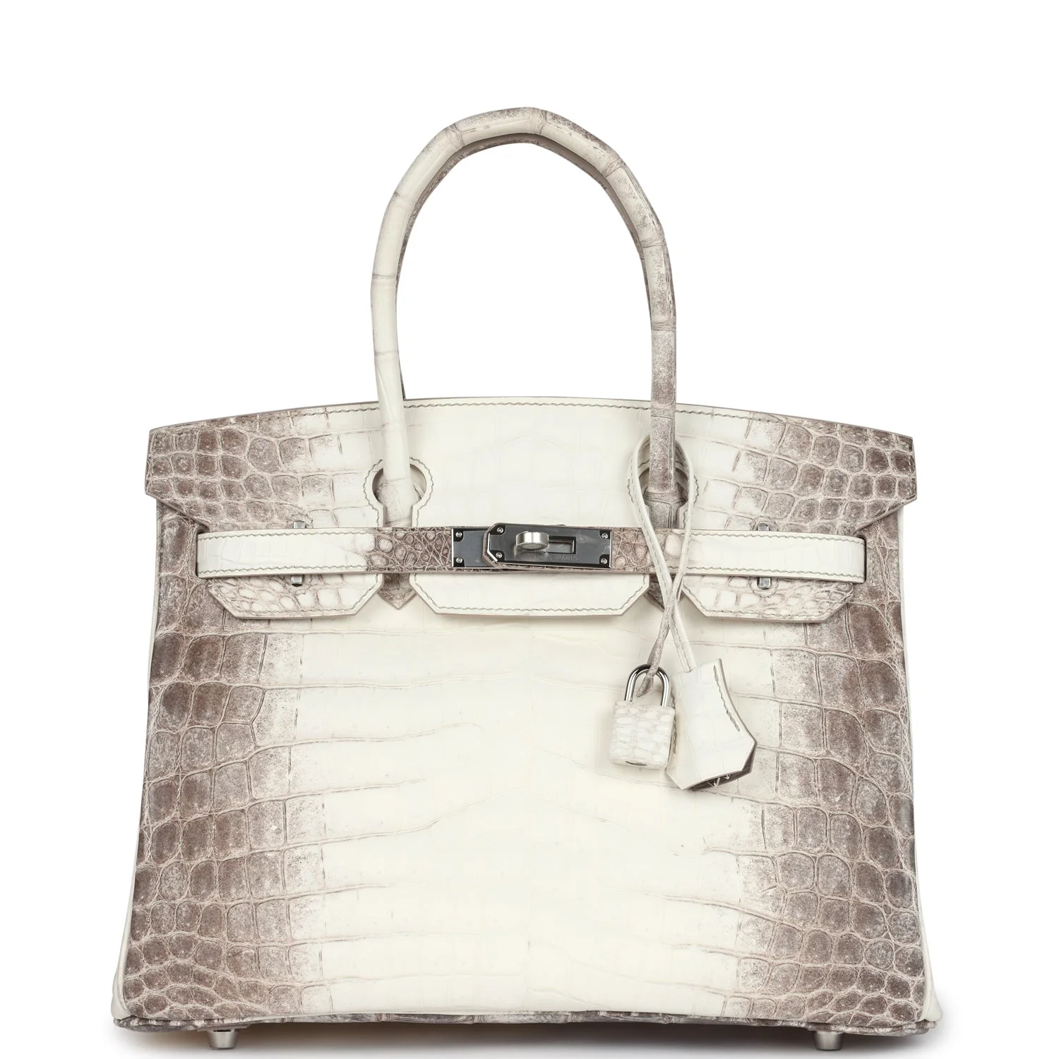 Replicate Hermes Birkin 30 Himalaya Niloticus Crocodile Palladium Hardware(1:1 replica)