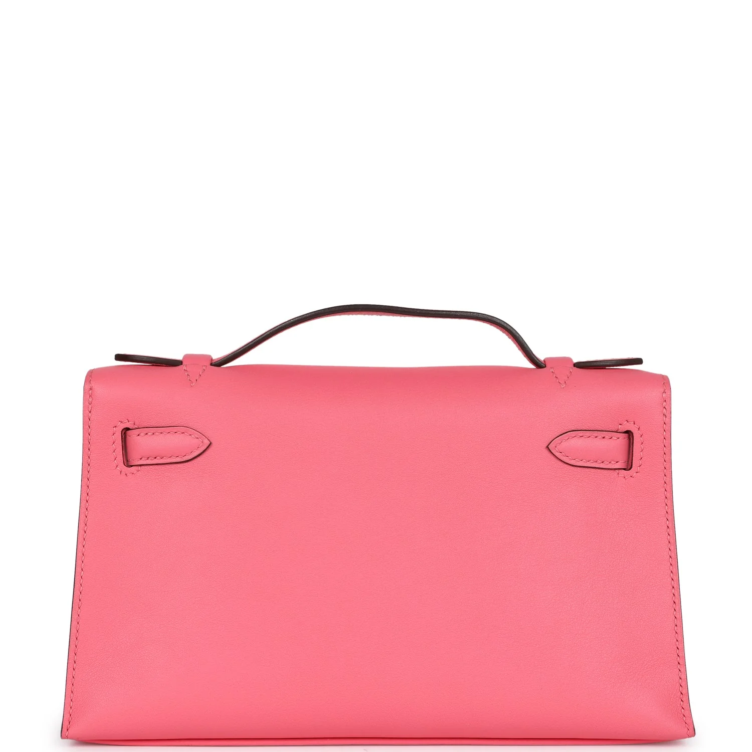 Replicate Hermes Kelly Pochette Rose Azalee Swift Palladium Hardware(1:1 replica)