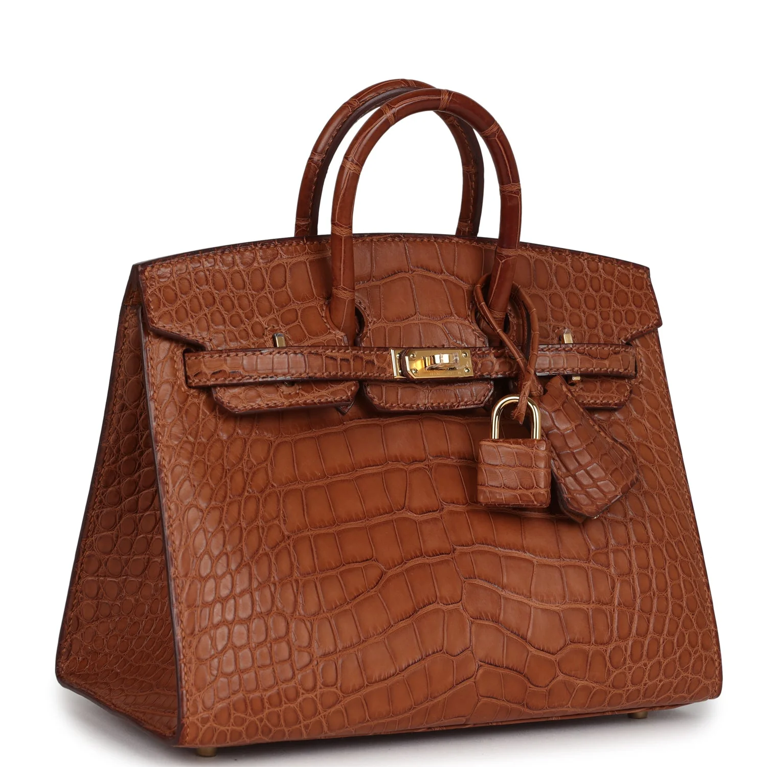 Replicate Hermes Birkin Sellier 20 Gold Matte Alligator Gold Hardware(1:1 replica)