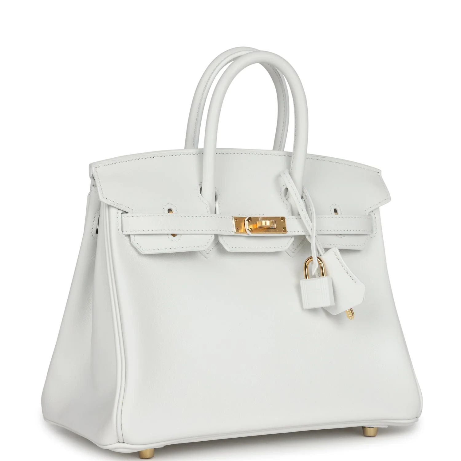 Replicate Hermes Birkin 25 New White Swift Gold Hardware(1:1 replica)
