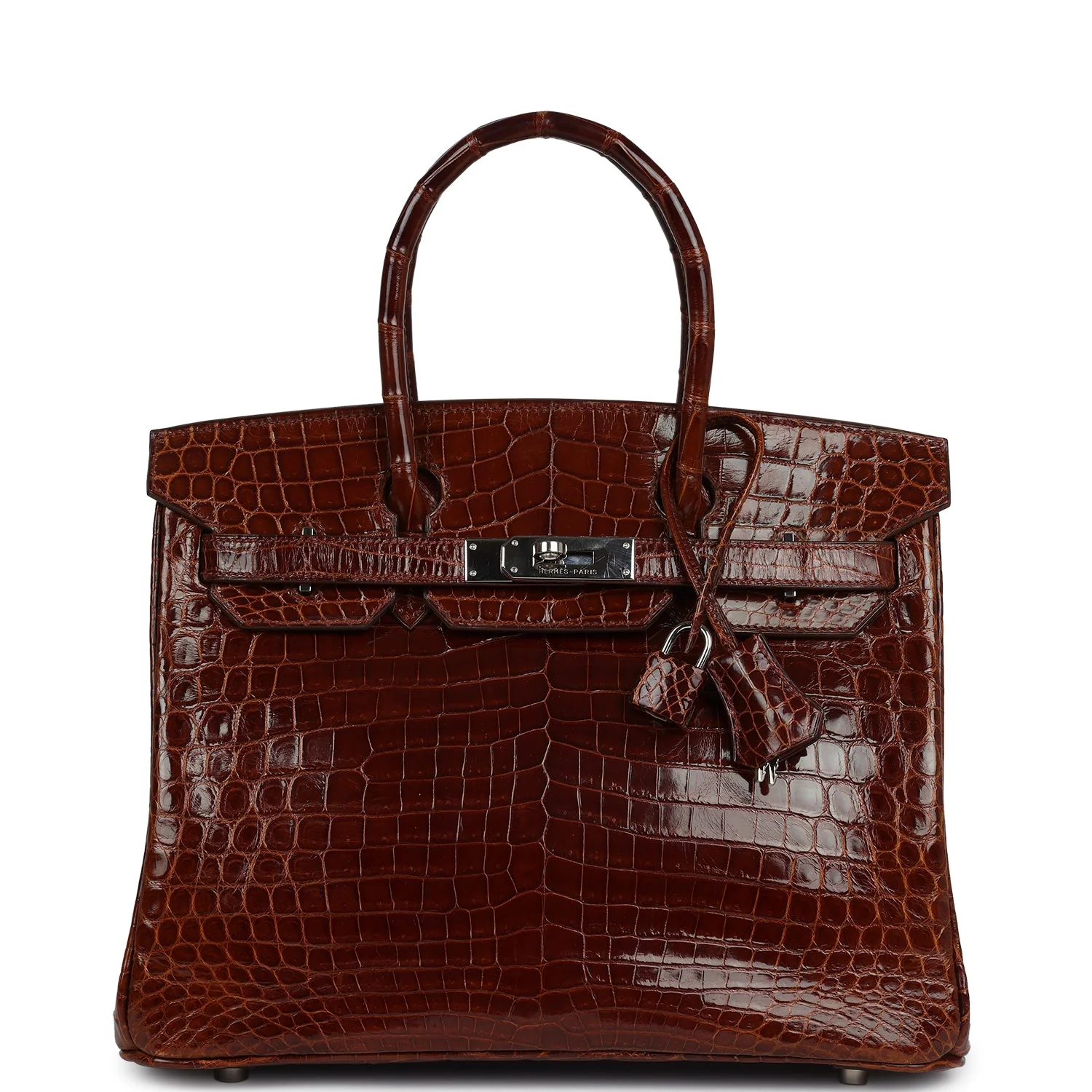 Replicate Hermes Birkin 30 Miel Shiny Niloticus Crocodile Palladium Hardware(1:1 replica)