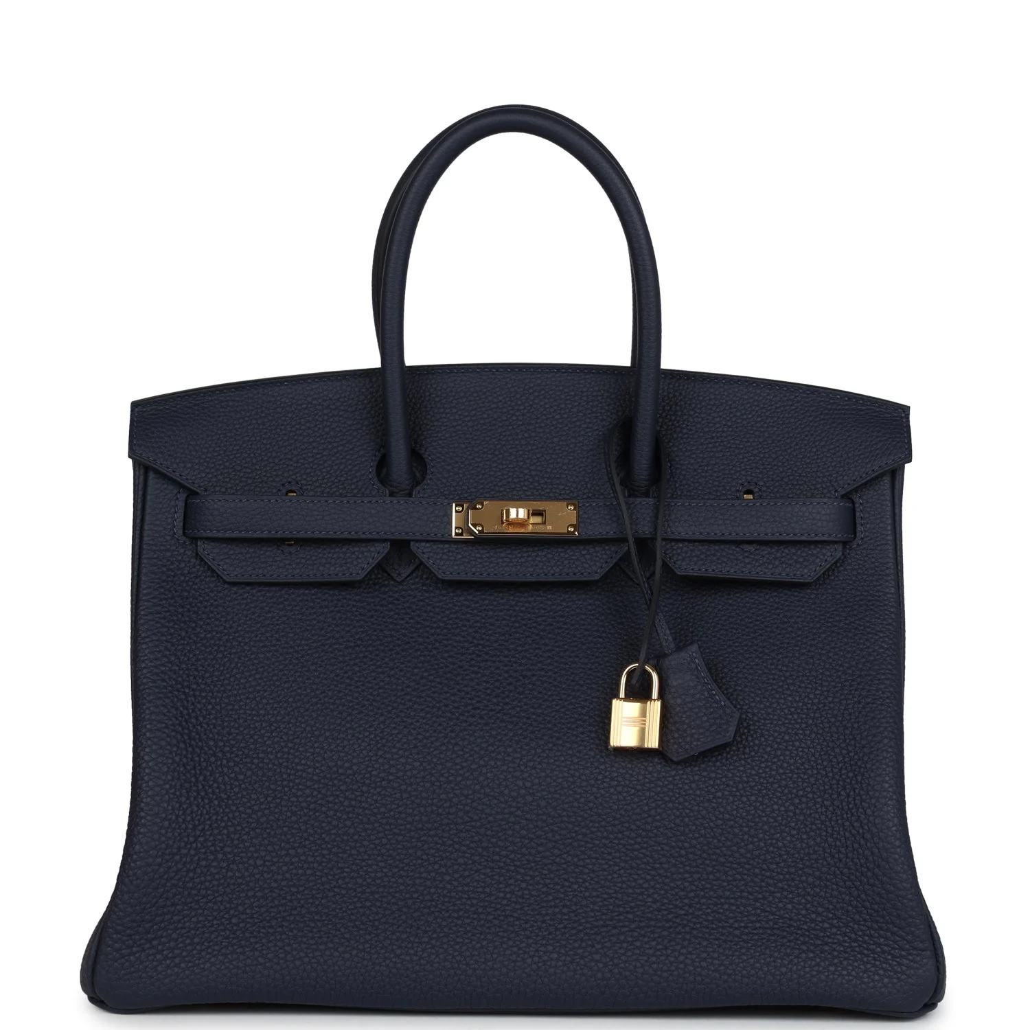 Replicate Hermes Birkin 35 Bleu Nuit Togo Gold Hardware(1:1 replica)