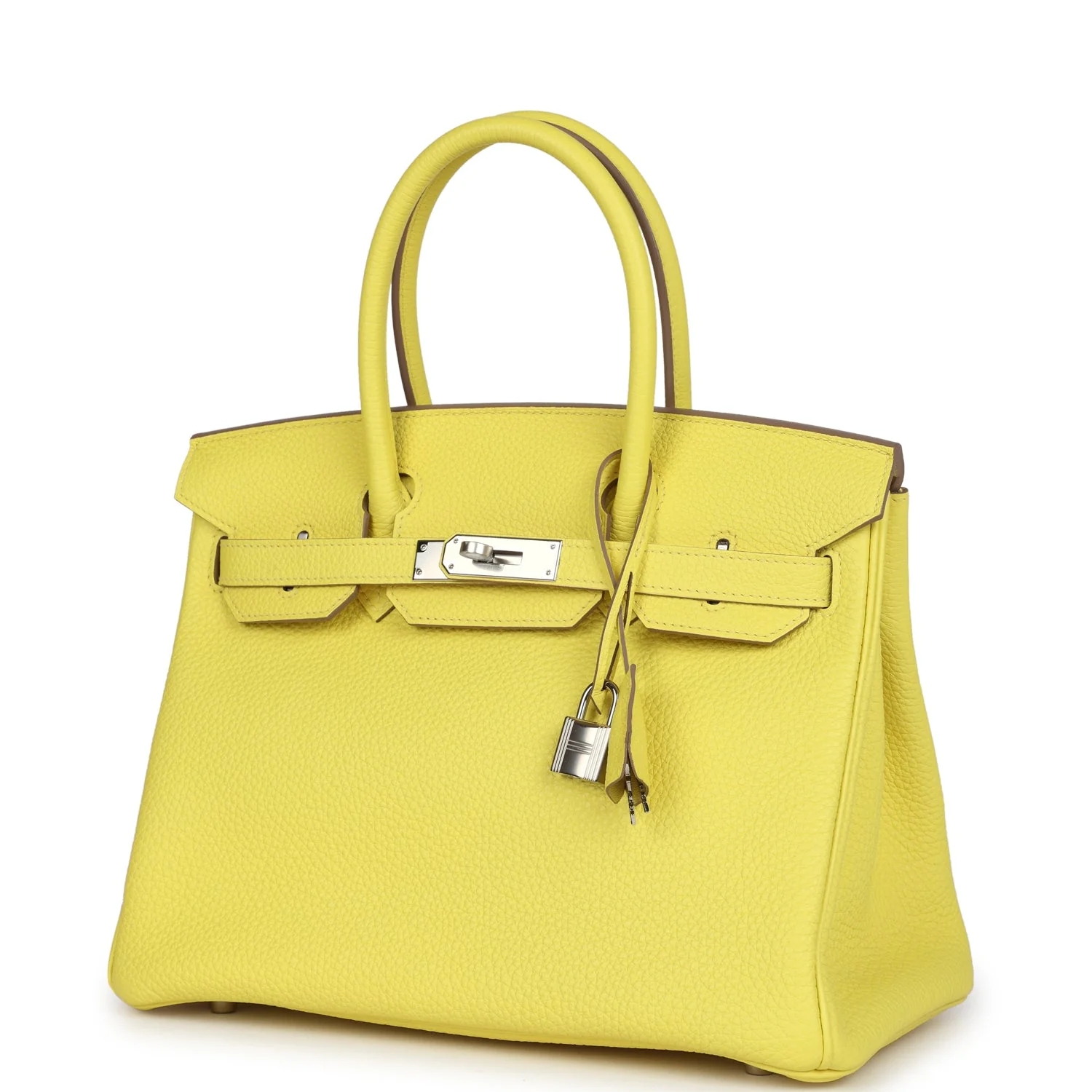 Replicate Hermes Birkin 30 Lime Clemence Palladium Hardware(1:1 replica)