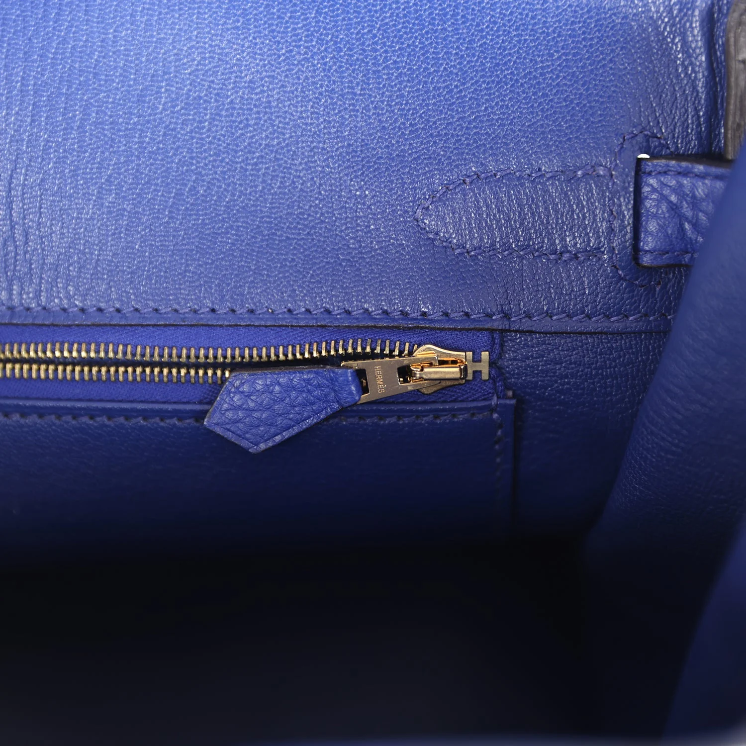 Replicate Custom Leopard Swarovski Crystal Hermes Birkin 30 Bleu Electric Togo Gold Hardware(1:1 replica)