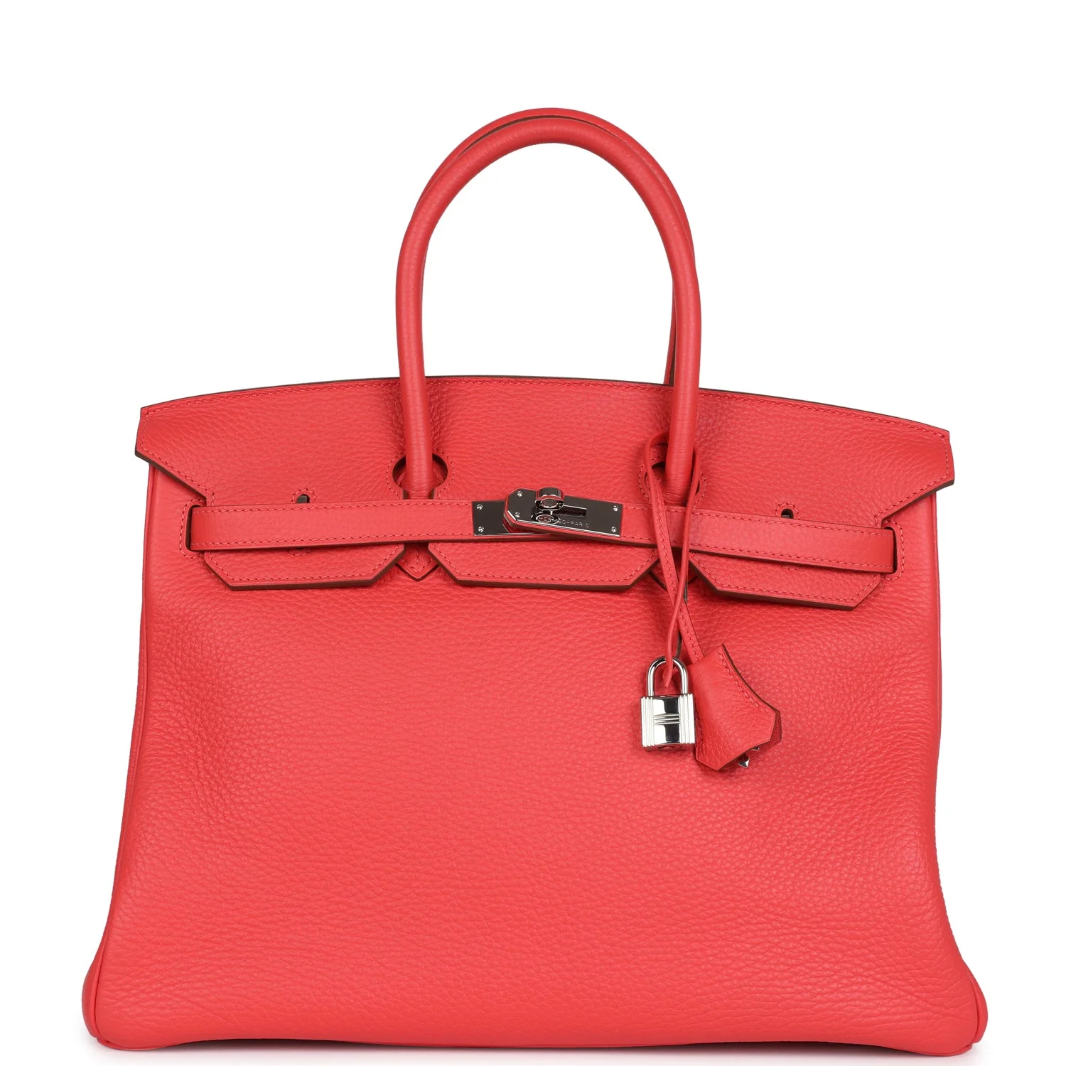 Replicate Hermes Birkin 35 Rose Jaipur Clemence Palladium Hardware(1:1 replica)