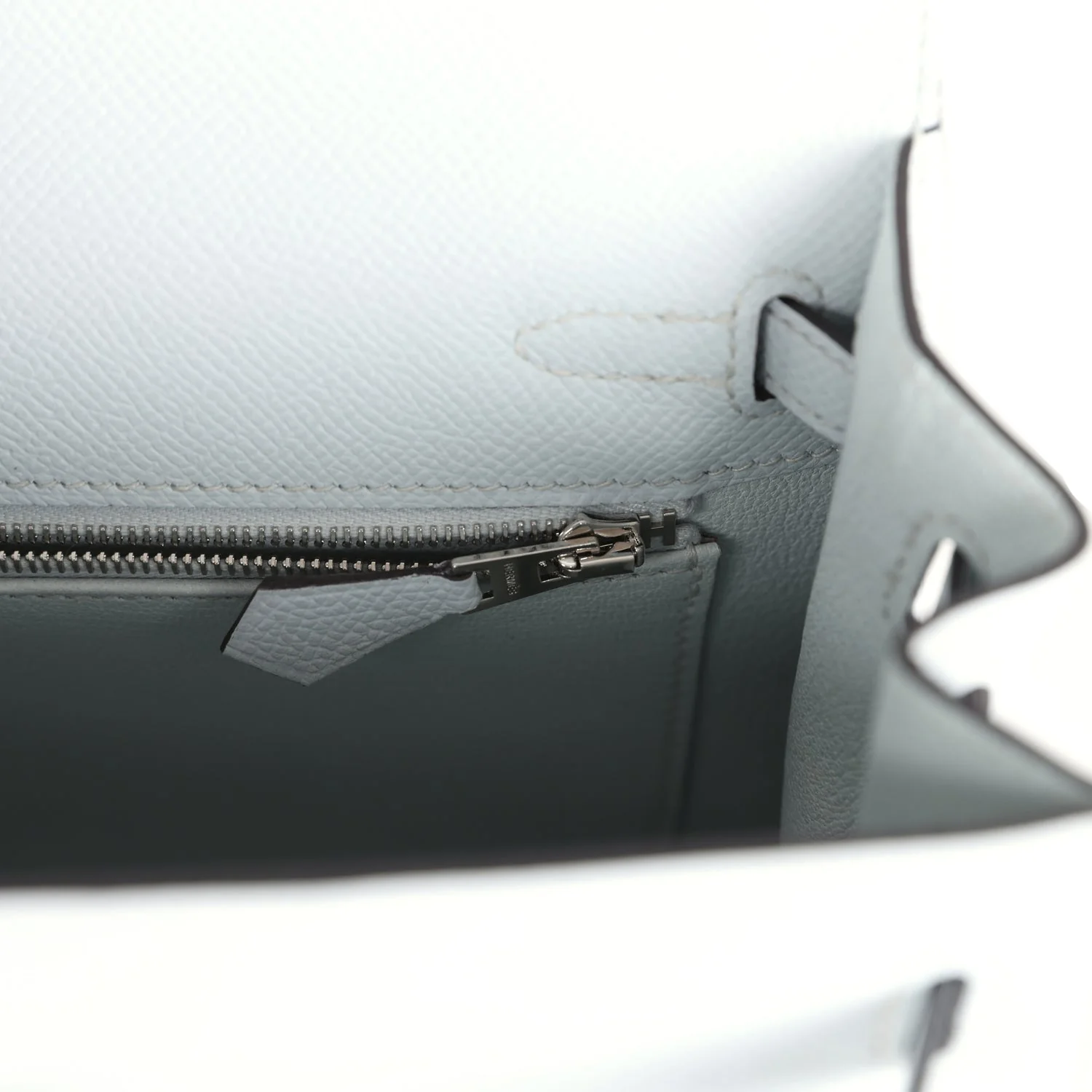 Replicate Hermes Kelly Sellier 25 Gris Platine Epsom Electrum Hardware(1:1 replica)
