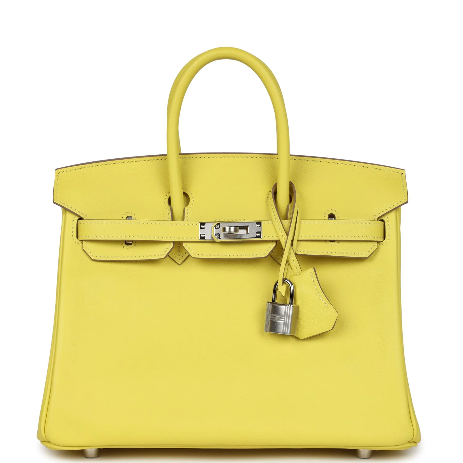 Replicate Hermes Birkin 25 Lime Swift Palladium Hardware(1:1 replica)