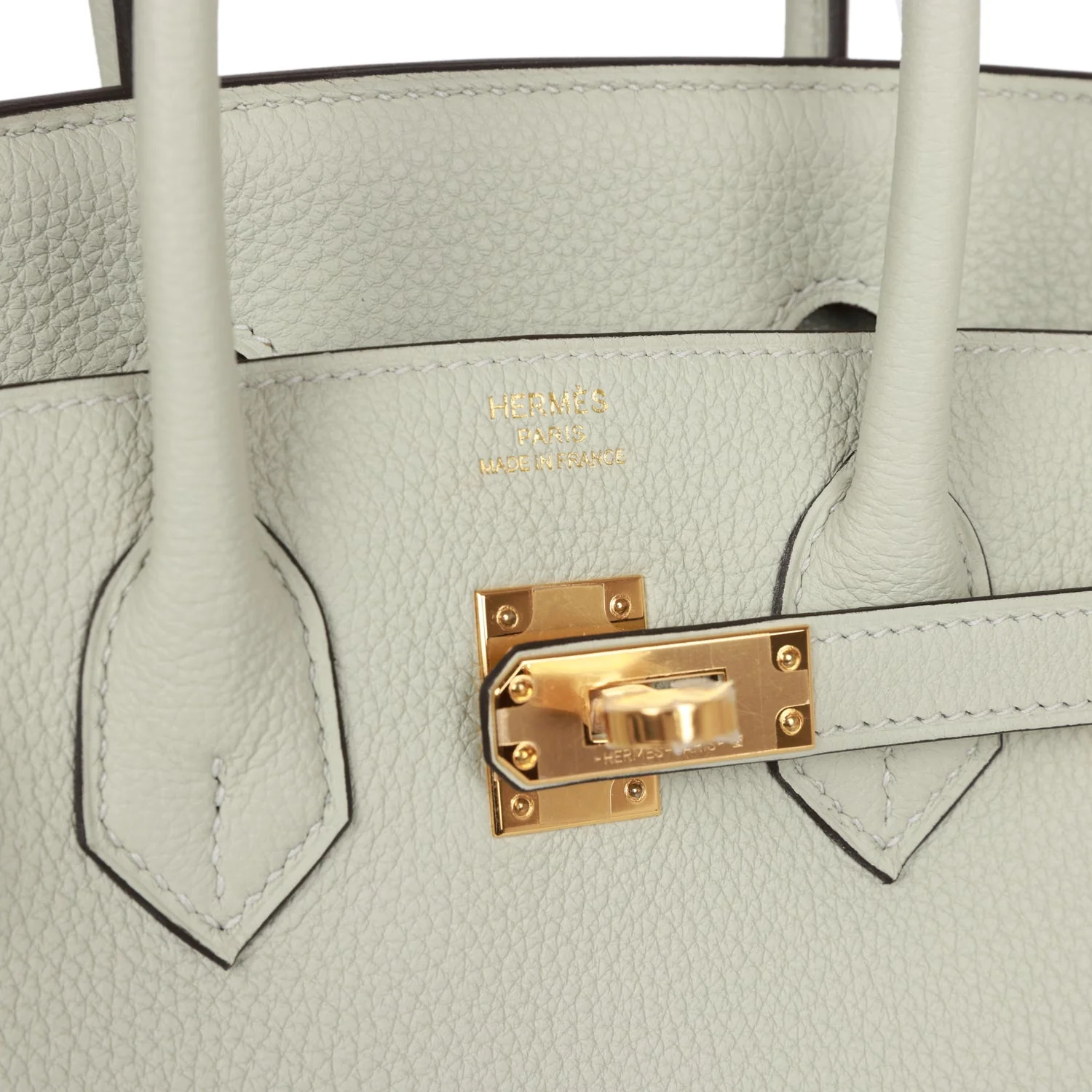 Replicate Hermes Birkin 25 Gris Neve Togo Gold Hardware(1:1 replica)