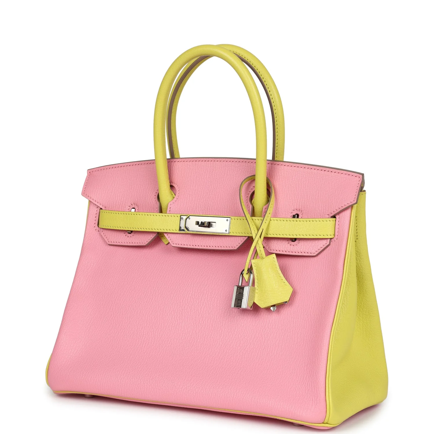 Replicate Hermes Special Order (HSS) Birkin 30 Rose Confetti and Lime Chevre Mysore Palladium Hardware(1:1 replica)