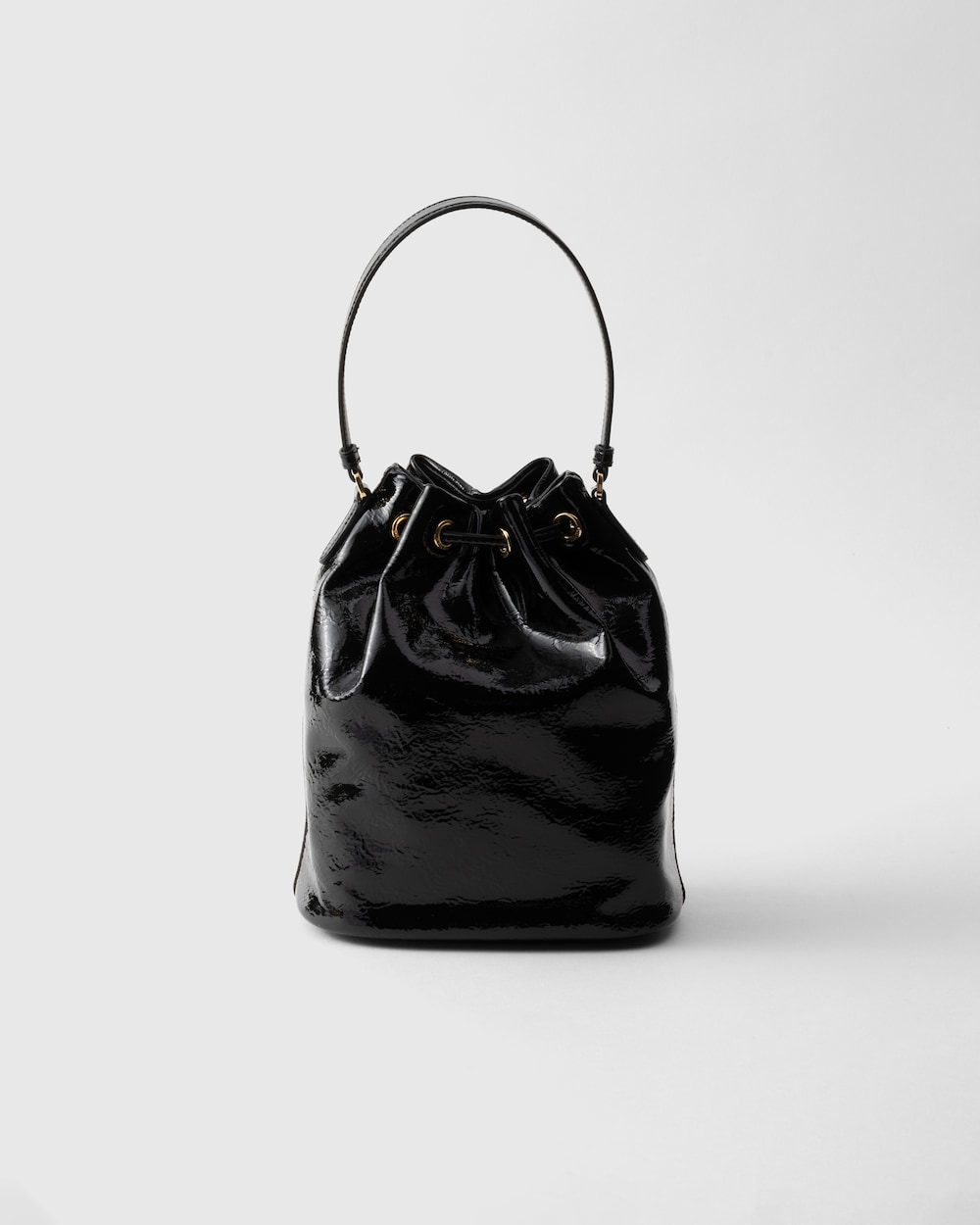 Replicate Prada Duet Naplak Patent Leather Bucket Bag(1:1 replica)