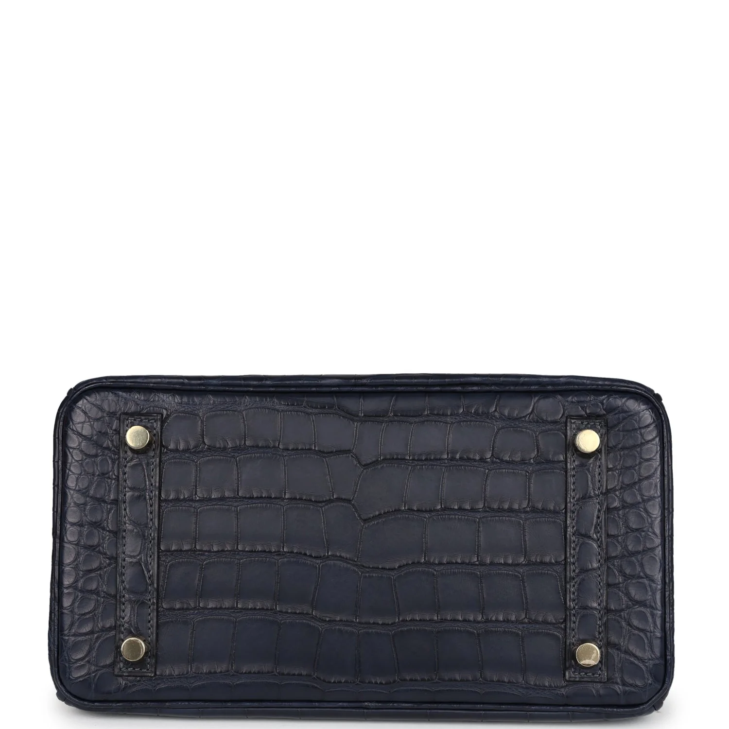 Replicate Hermes Birkin 25 Bleu Indigo Matte Alligator Gold Hardware(1:1 replica)