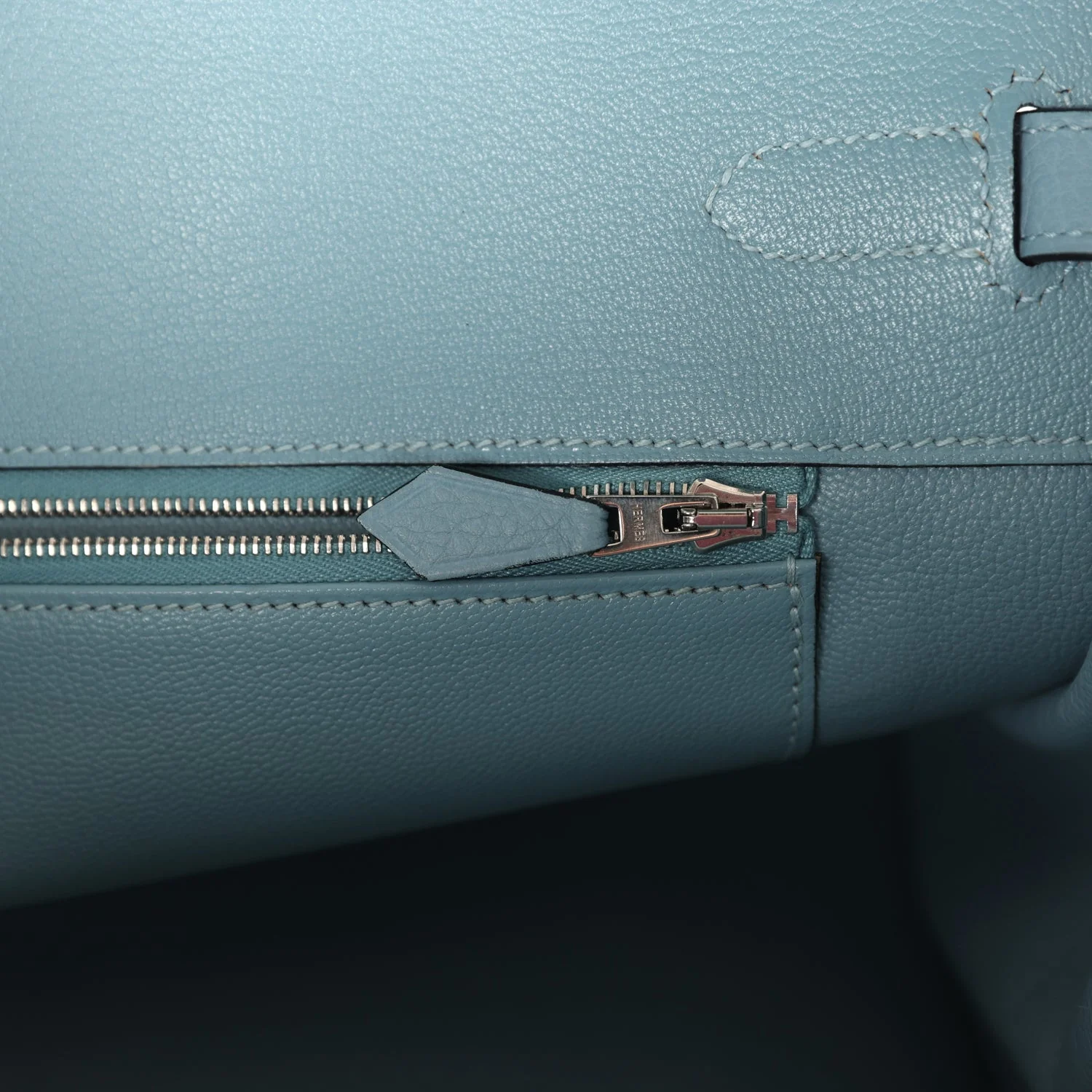 Replicate Hermes Birkin 35 Ciel Togo Palladium Hardware(1:1 replica)