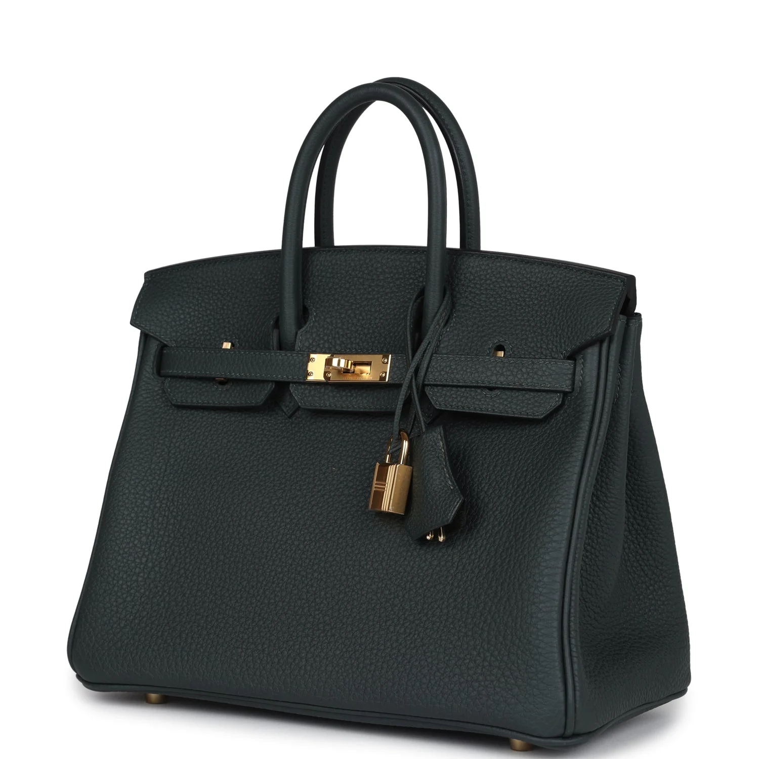 Replicate Hermes Birkin 25 Vert Fonce Togo Gold Hardware(1:1 replica)