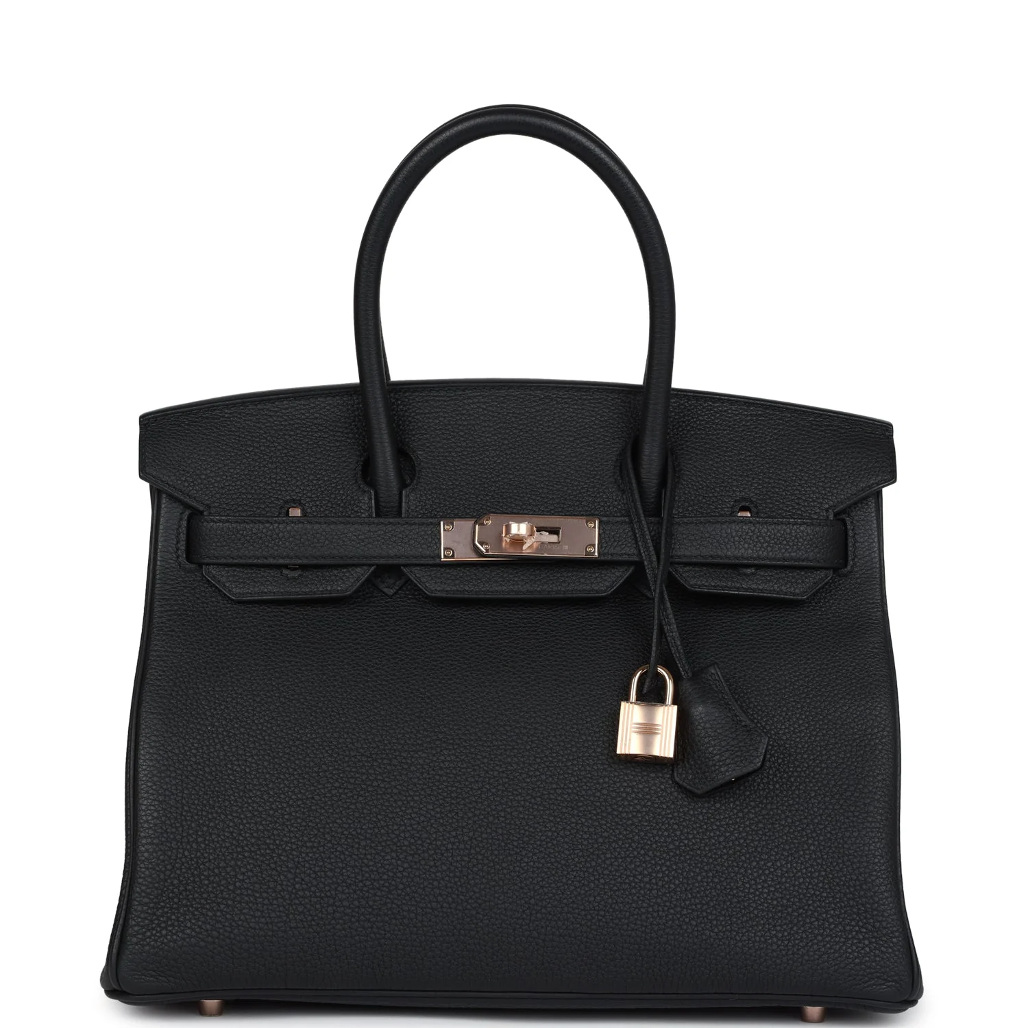Replicate Hermes Birkin 30 Black Togo Rose Gold Hardware(1:1 replica)