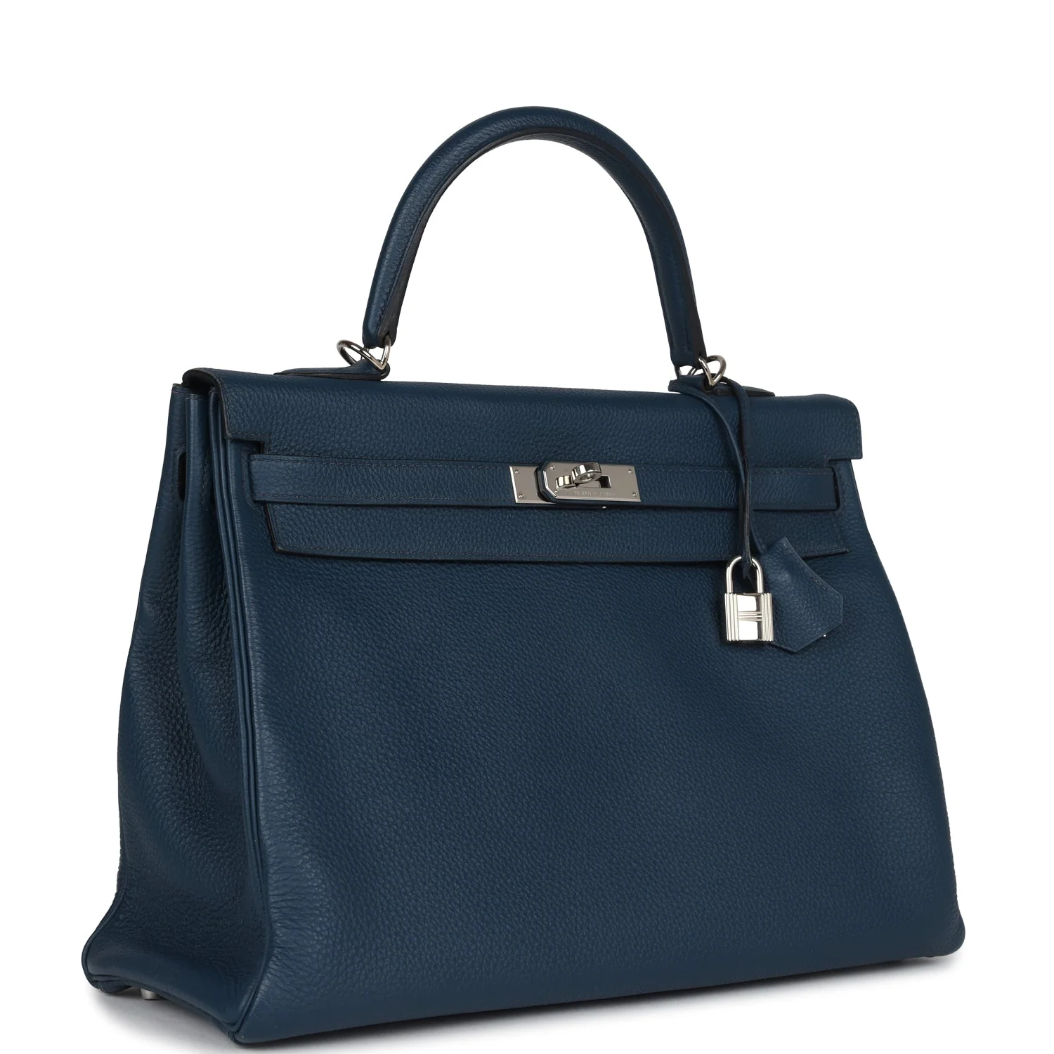 Replicate Hermes Kelly Retourne 35 Bleu De Prusse Togo Palladium Hardware(1:1 replica)